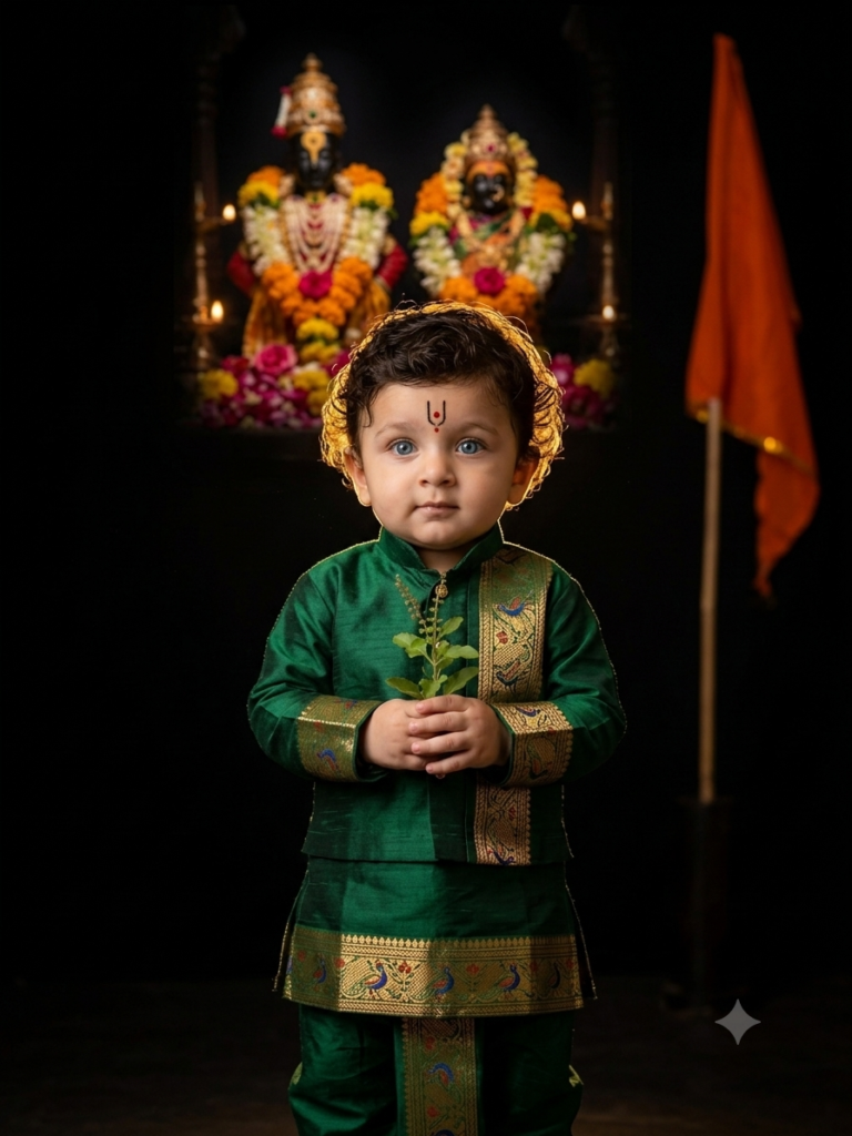 Vitthal-Rukmini Backdrop Portrait