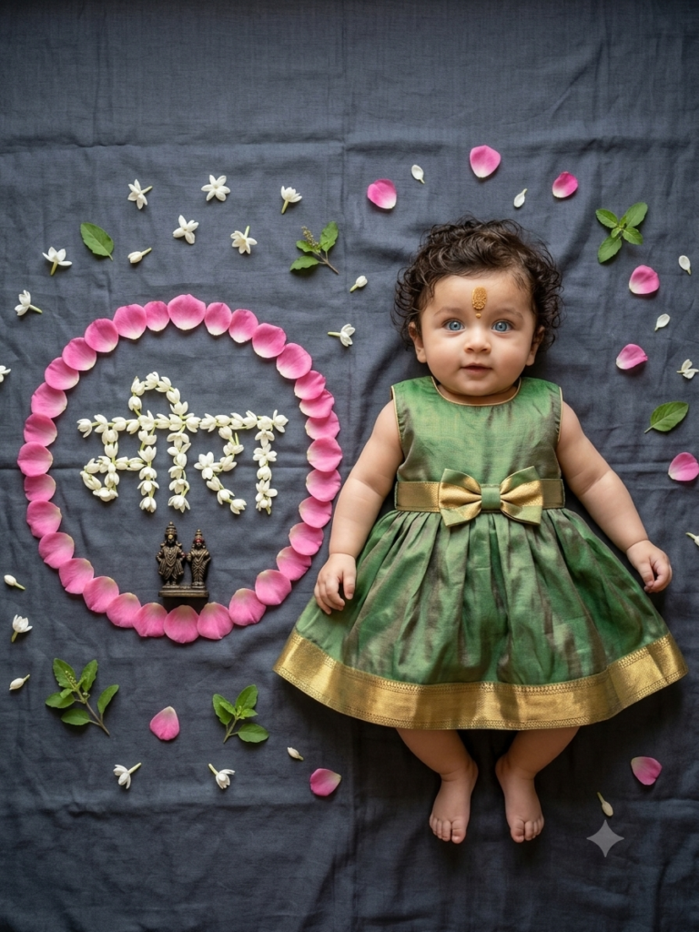 Marigold Floral Name Flat-Lay